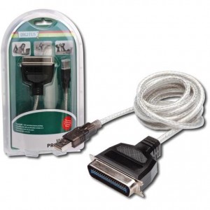 Cablu USB A la PARALEL imprimanta 36 pini tata, 1.8 m , DIGITUS DC USB-PM1